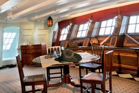 Nelson's Great Cabin onboard HMS Victory.